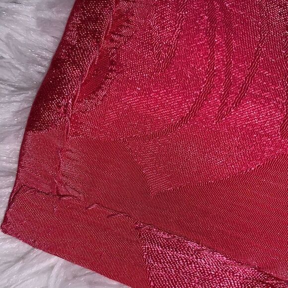 Vintage Pink Floral Imprinted Satin Hand Stitched Long Scarf Wrap 9.5”X45” - Picture 10 of 12